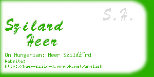 szilard heer business card